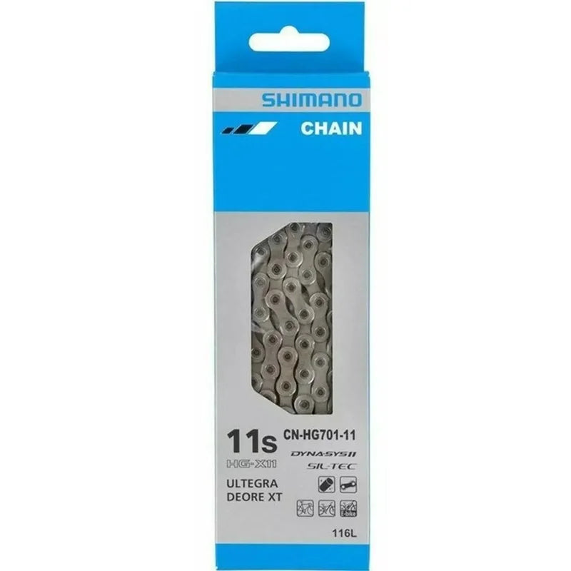 Shimano HG701/HG601/HG901 11-Speed Bike Chain – 116L MTB & Road Bicycle Chain with Missing Link for R7000/5800/M7000