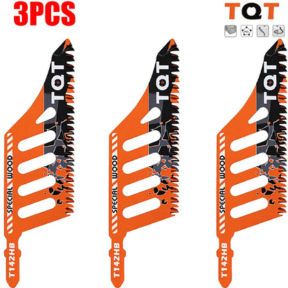 Extra Long Jigsaw Blades - Heavy Duty T-Shank Fine & Coarse Tooth Saw Blades for Wood, Aluminum & Tight Spaces