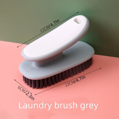 Long Handle Laundry Cleaning Brush - Soft Bristle Multifunctional Clothes Scrubbing Tool for Household Use