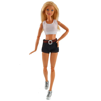 Fashion Doll Clothes for Barbie – Casual Dress, Pants & Trousers Outfit Accessories for Girls Gift Toy