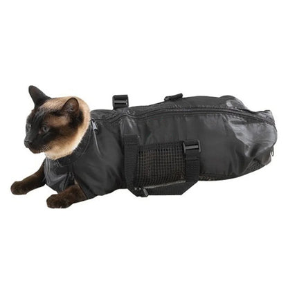 Mesh Cat Grooming & Bathing Bag – Adjustable Oxford Cloth Pet Restraint for Nail Trimming, Anti-Scratch & Bite