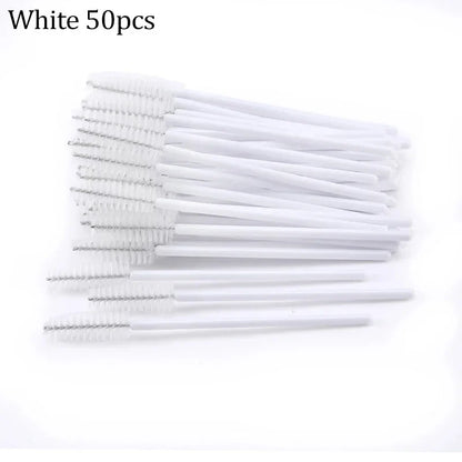 50PCS Reusable Eyelash Brushes – Mascara Wands Spoolers for False Lashes & Eyelash Extensions