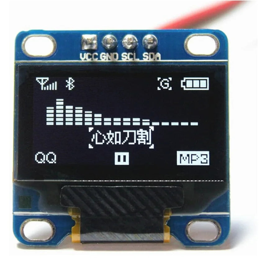0.96 Inch OLED Display Module | SSD1306 I2C IIC SPI Serial 128x64 LCD for Arduino with Soldered Pin Headers