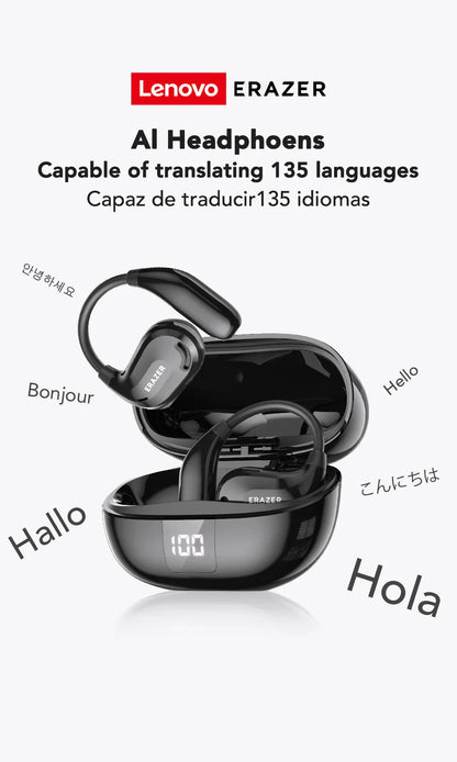 ERAZER XT66PRO Bluetooth Earphones – ASMR Headsets, DIY App, AI Translator, Wireless Earbuds with 13-Hour Battery Life & Display