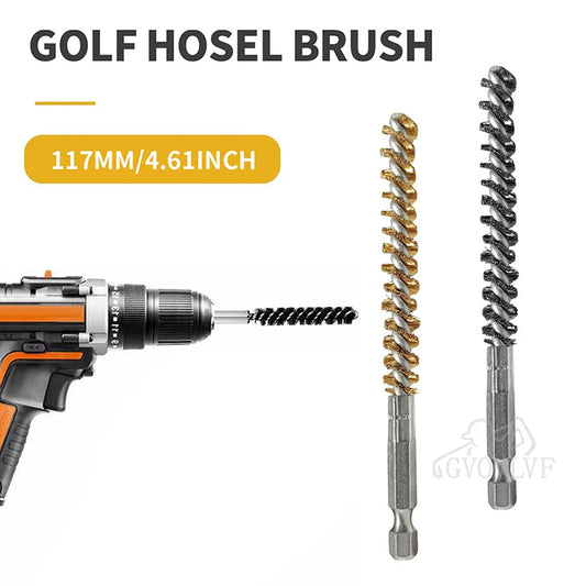 2PCS Golf Club Head Hosel Brush – Stainless Steel Bore & Wire Cleaner Brush Tool for Golf Accessories