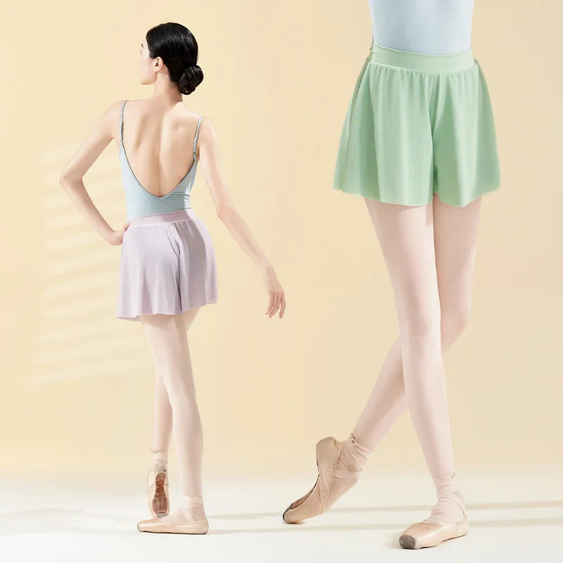 Women’s Dance & Yoga Shorts – Skirted Sport Pants for Ballet, Training, Jogging, Running & Fitness