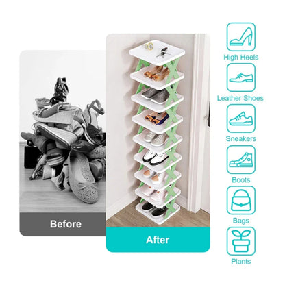Multi-Layer Detachable Shoe Rack Storage Organizer — Space-Saving Household Shoe Shelf Cabinet