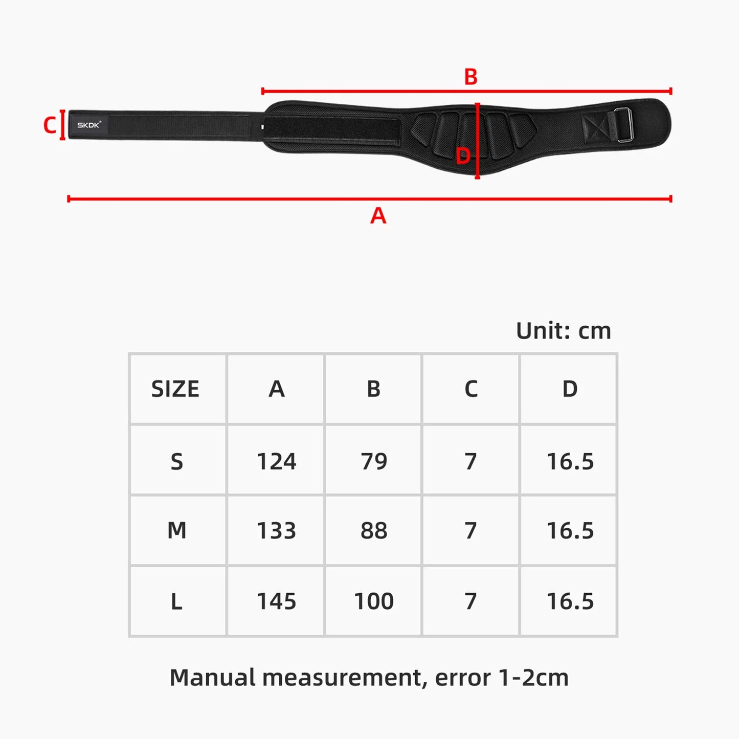 SKDK Weightlifting Belt: Men's Back Support for Fitness Training - Waist Protection for Orthopedic and Spine Support