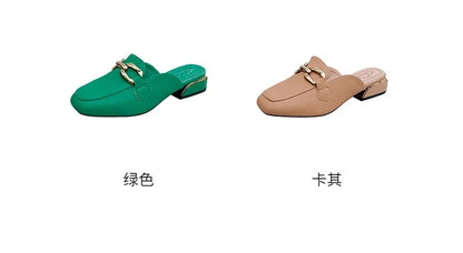 2024 Spring Summer Women’s Straw Mules – Bowknot Round Toe Fisherman Slippers