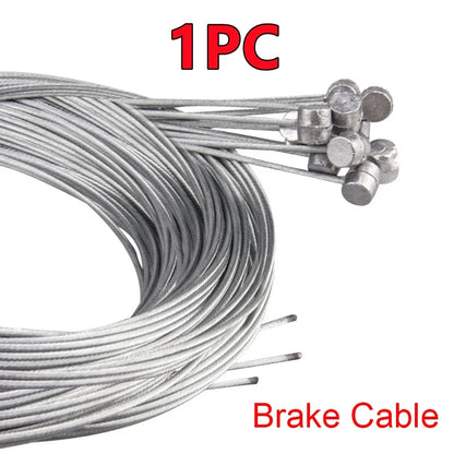 MTB Bicycle Brake Cable Set - 2M Gear Shifter Speed Line Inner Wire for Road Bike & Fixed Gear Cycling Repair