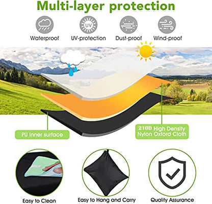 Waterproof Terrace Patio Furniture Cover - 210D Protective Cover Suitable for Outdoor Sofa Set