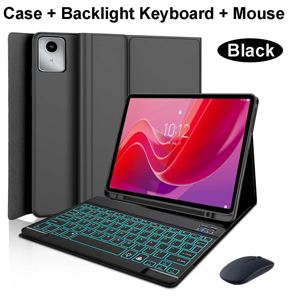 Lenovo Tab M11 11" Case with Bluetooth Keyboard – Smart Stand Cover for Xiaoxin Pad 2024/2025