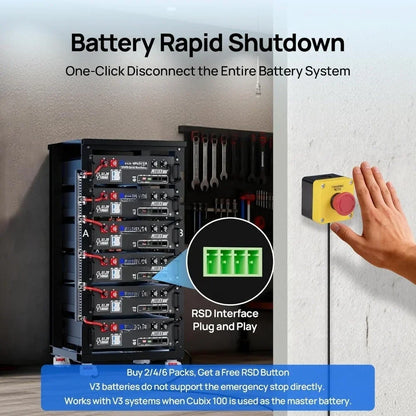 48V 100Ah LiFePO4 Lithium Battery - Bluetooth Solar Energy Storage & Home Backup Power