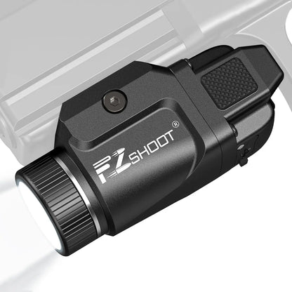 500 Lumens Pistol Light – Rechargeable Flashlight with Strobe Mode for Picatinny & GL Rails, Mini Gun Light