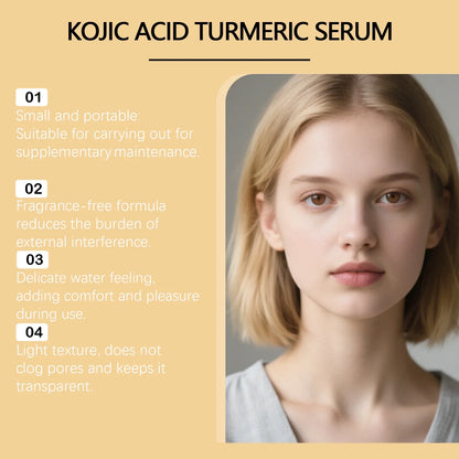 Kojic Acid Turmeric Spray & Serum - Exfoliating Hydrating Skin Care Treatment for Smooth, Nourished Skin
