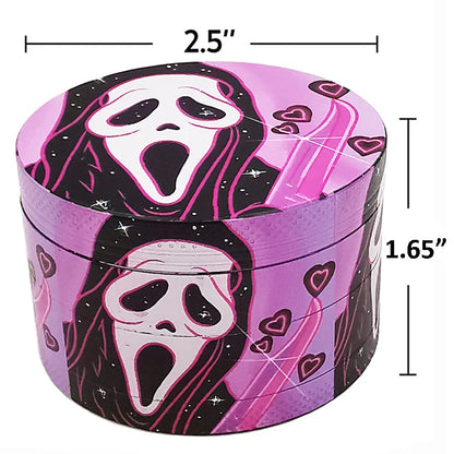 2.5" (63mm) 4-Layer Metal Herb Grinder — Zinc Alloy Tobacco & Spice Crusher for Smoking Accessories