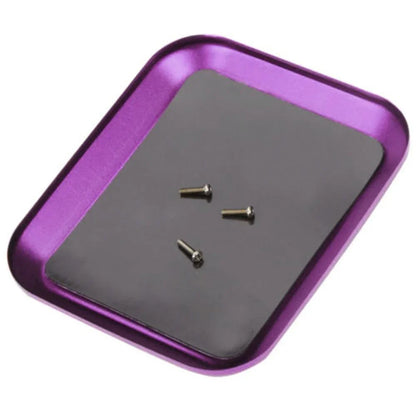 Aluminium Alloy Magnetic Screw Tray Plate: RC Repair Tool for Airplane, Car, Boat, Crawler - Axial SCX10 D90 D110 Model