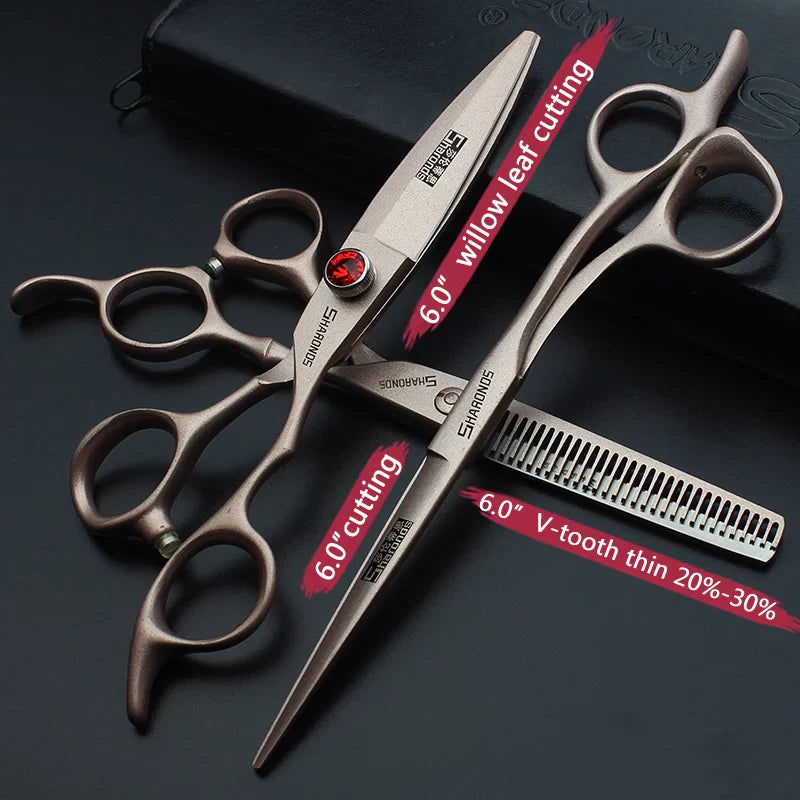 SHARONDS Professional Hairdressing Scissors – 440C Japanese Steel Barber Shears for Salon & Home Use