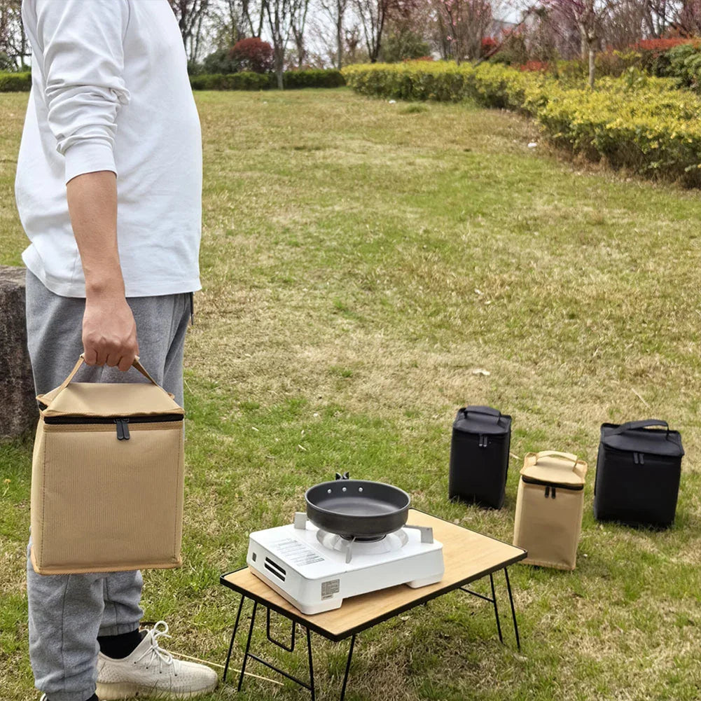 Butane Fuel Canister Cover – 600D Oxford Cloth Gas Tank Bag for Camping, Hiking & Outdoor Cooking