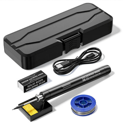 USB Digital Soldering Iron – Adjustable Temperature 300–450℃ Type-C Rechargeable 1000mAh/800mAh Battery Intelligent Portable Solder Welding Tool
