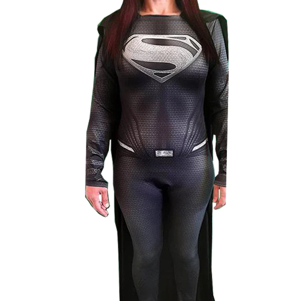 Adults Superman Man of Steel Cosplay Zentai Suit – Superhero Halloween Bodysuit Party Jumpsuit