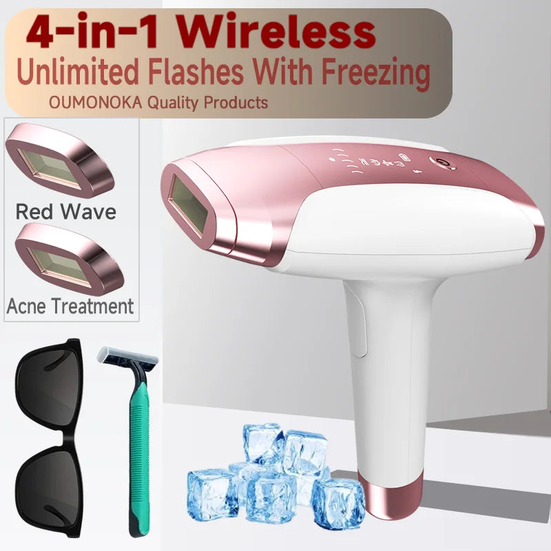 Body Bikini IPL Hair Removal Device – 999,999 Flashes, Permanent Painless Laser Epilator for Women, Home Use