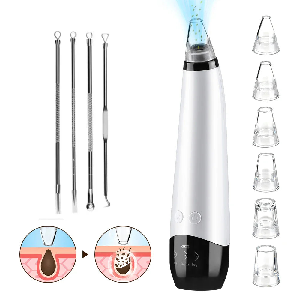 3-Mode Blackhead Remover Vacuum – Facial Pore Cleaner & Dead Skin Removal Beauty Tool
