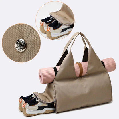 Women’s Yoga Mat Bag – Fitness Shoulder Tote for Gym, Sports, Travel, Dry/Wet Storage