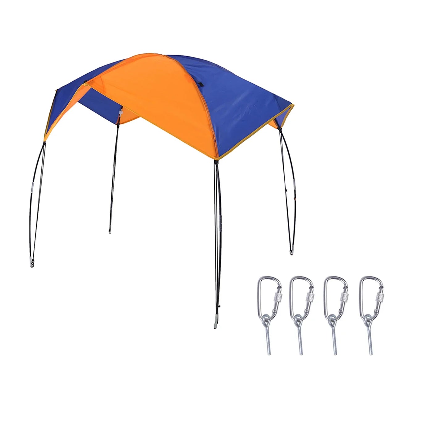4-Person Boat Sun Shelter – Waterproof UV Protection Canopy for Kayak, Canoe & Inflatable Boat
