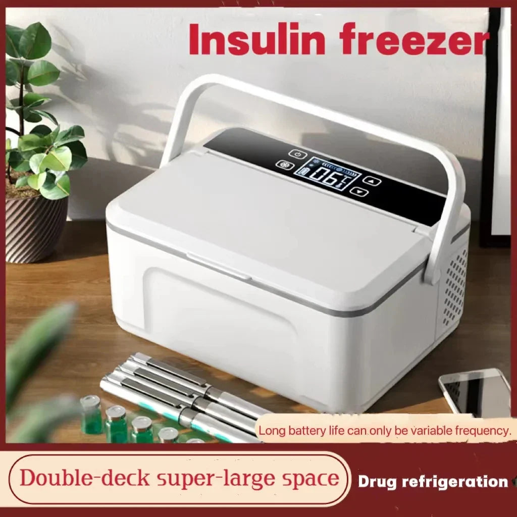 Double Layer Large Capacity Insulin Cooler Box – Portable Medicine Refrigerator for Insulin Storage