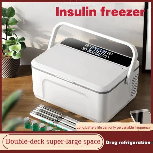 Double Layer Large Capacity Insulin Cooler Box – Portable Medicine Refrigerator for Insulin Storage