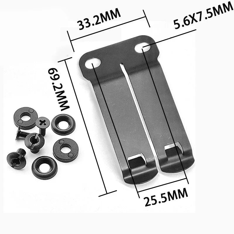 Universal Kydex Sheath Belt Clip – Adjustable Knife Sheath & Holster Clip for Backpack & EDC Gear