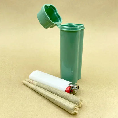 One-Piece Flip-Top Cigarette Case Kit with Lighter – Portable Smoking Accessories with Dual Storage Holes