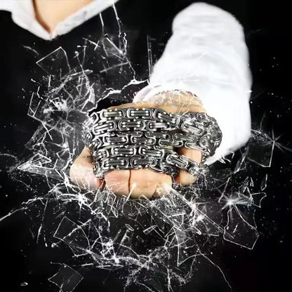 1M Dragon Self-Defense Bracelet – Fashion Hip Hop Personal Security Whip, Universal Stainless Steel for Men & Women