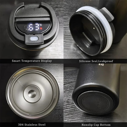 Stainless Steel Smart Coffee Tumbler – Thermos Cup with Intelligent Temperature Display, Portable Travel Mug, 380ml/510ml