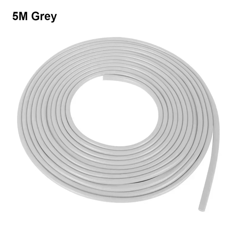 5M Car Door Edge Protector Strip - U Type Rubber Trim Moulding Guard with Adhesive Sealing Tape for Anti-Scratch Vehicle Protection