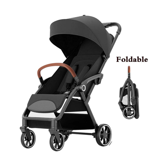 Foldable Luxury Baby Stroller Seat with 360° Swivel – Portable Newborn & Toddler Carriage