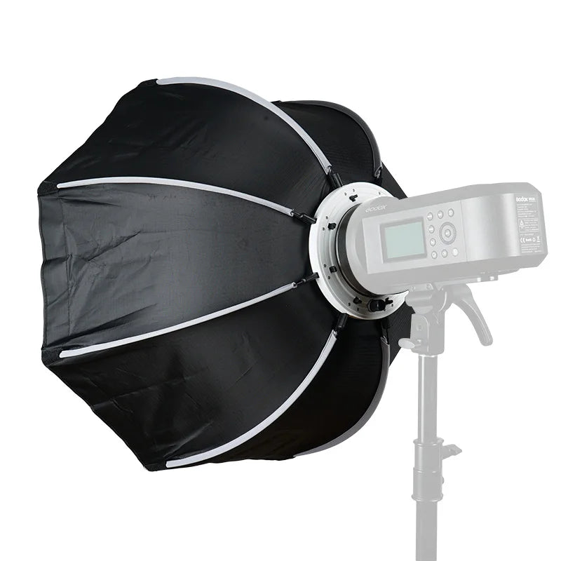 TRIOPO Foldable Octagon Softbox – 55cm, 65cm, 90cm, 120cm Bowens Mount for Sokani X100, COLBOR CL60, Godox & Aputure LED Video Lights