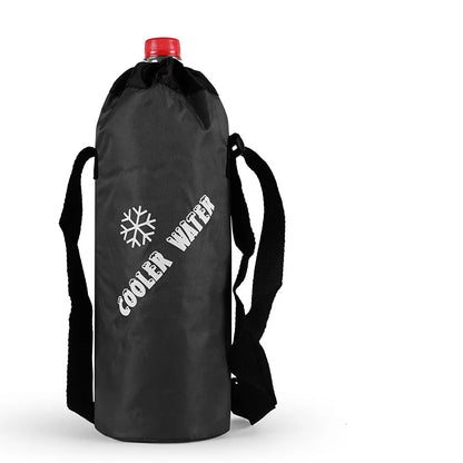 Portable Insulated Water Bottle Bag - Oxford Cloth Cooler Carrier for Camping & Outdoor Activities 1.5L