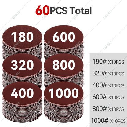 Car Detailing Sandpaper Discs – Hook & Loop Polishing Pads for Headlight Restoration, Metal & Wood Sanding, Auto Surface Finishing Sheets