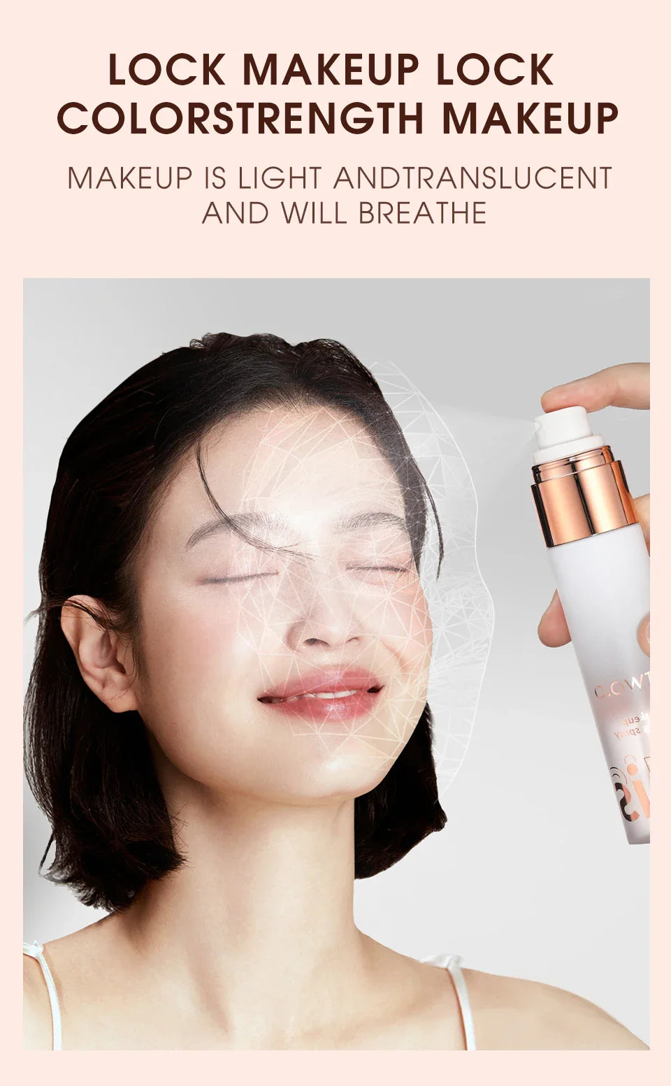 O.TWO.O Makeup Setting Spray – Long-Lasting Moisturizing Finish with Instant Film Formation & Makeup Lock