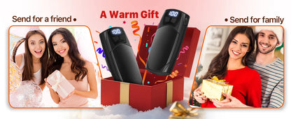 2-Pack Rechargeable Hand Warmers 2000mAh – Electric Pocket Heater for Christmas, Outdoors, Hunting, Golf & Camping