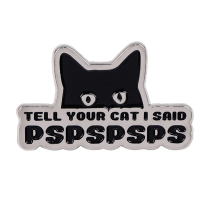 Cute Black Cat Enamel Pin – Animal Brooch Lapel Pin for Backpack, Clothing, Witch Jewelry & Halloween Gifts