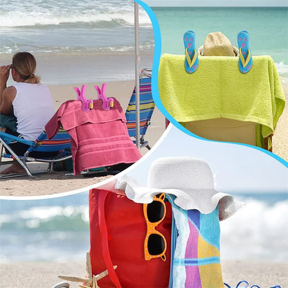 Plastic Beach Towel Clips - Large Animal Decorative Clothes Pegs for Sunbeds, Loungers & Drying Racks