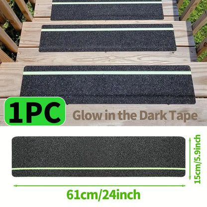 Glow in the Dark Anti-Slip Grip Tape Green Non-Skid Abrasive Adhesive Traction Tape for Stair Safety Treads & Steps