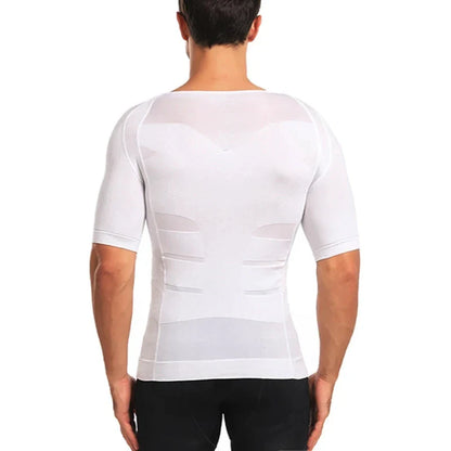 Men’s Slimming Compression Shaper Vest – Posture Support T-Shirt, Body Shaping & Tummy Control, Breathable Quick-Dry Under Shirt for Fitness & Daily Wear