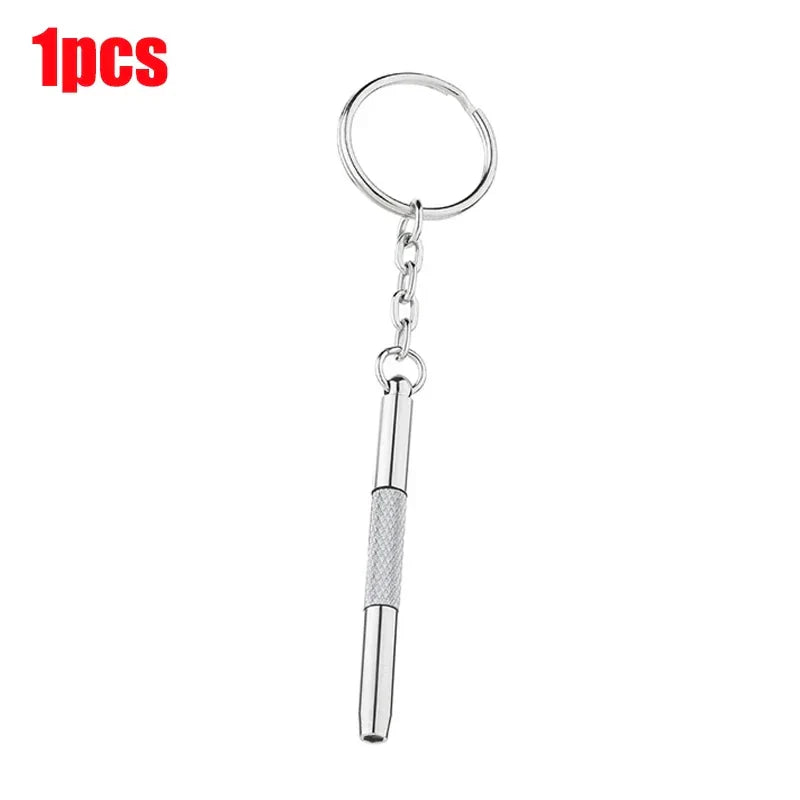 Steel Glasses Screwdriver Kit – Precision Eyeglass & Watch Repair Tools with Keychain, Portable Hand Tool Set
