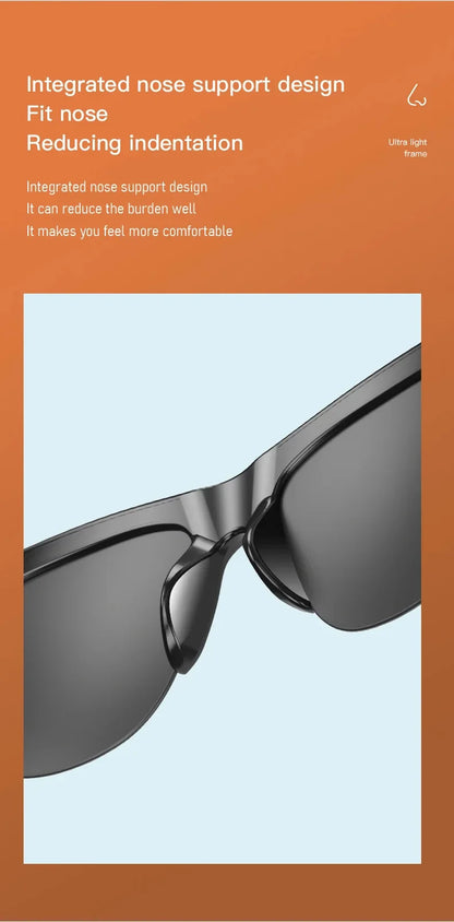 Smart Bluetooth V5.3 Sunglasses – HIFI Audio Glasses with Call Function, UV Protection, Anti-Touch Tech for Outdoor Sports Men & Women