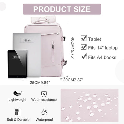 Women’s & Men’s Travel Backpack – Cabin Bag 40x20x25cm for Ryanair, Wizzair & Airplane Carry-On