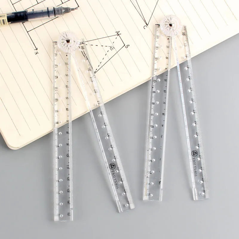 Foldable Acrylic Ruler : MOHAMM 1pc - Ideal for School & Office Supplies!